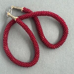 Elegant Red Beaded Choker